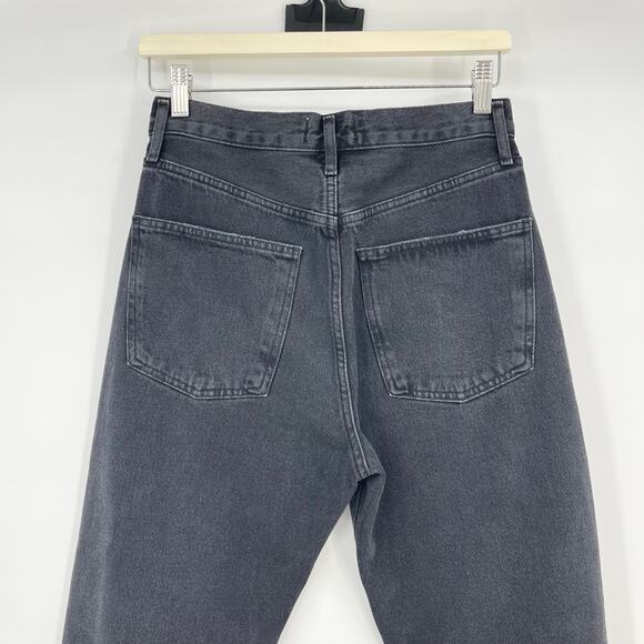 AGOLDE | 90’s Mid Rise Loose Smokestack Black Straight Leg Jeans 25 - Picture 8 of 11